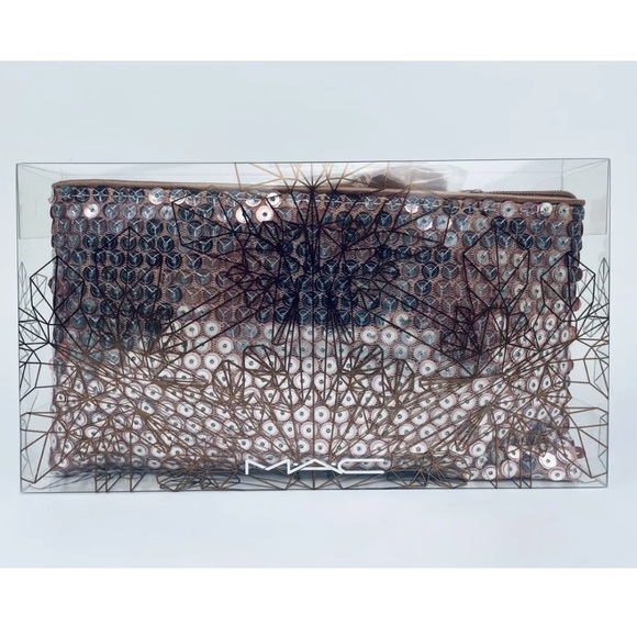 MAC Snowball Face bag in Gold 3 pc set New in Box - Picture 4 of 4